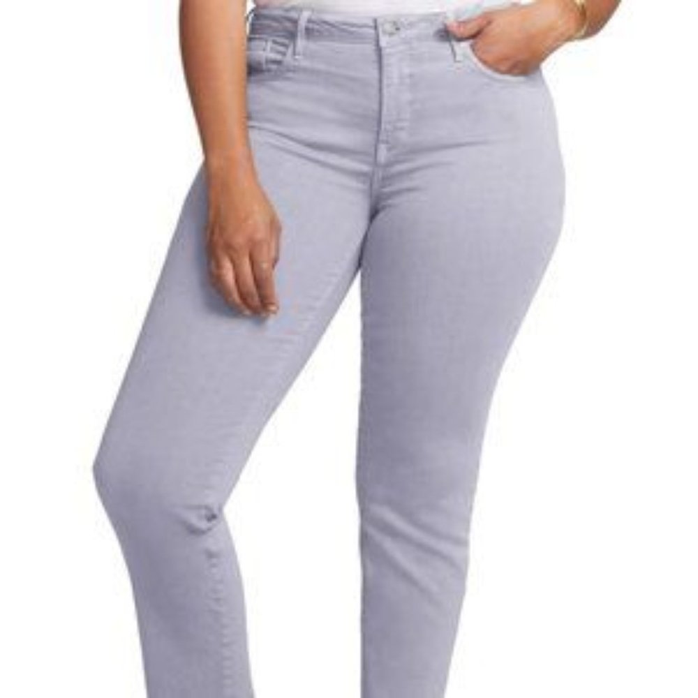 NYDJ Curves 360 Slim Straight Ankle Gray 28